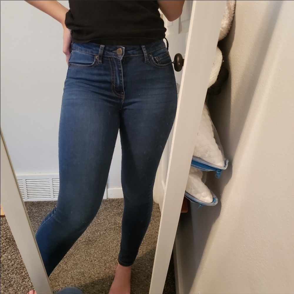 Aeropostale High Waist Dark Wash Jeggings Aero 0